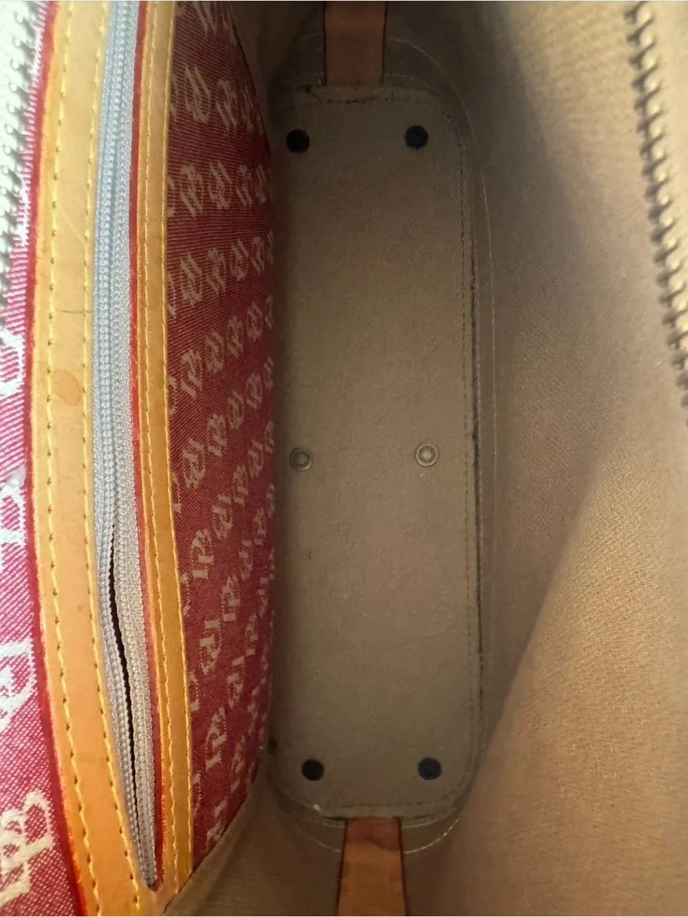 Dooney & Bourke Burgundy Logo Shoulder Hobo Bag with Tan Leather Trim Y2K